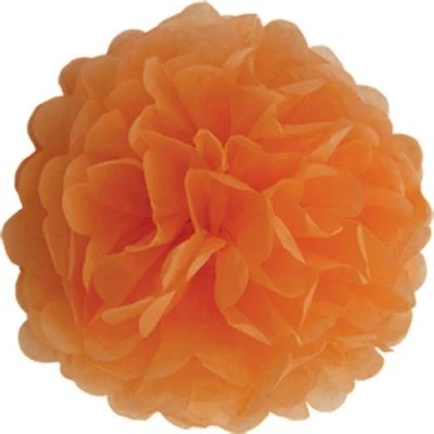 Abbildung von Creativery 10 Papier Pompons 35cm NEU (orange 668) // Pompoms Bommel Kugel Seidenpapier Pom Deko Hängedeko Raumdeko Blumen Pompon