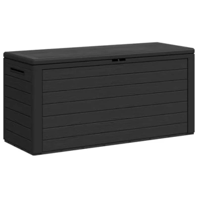 Abbildung von vidaXL Gartenbox Auflagenbox Gartentruhe Kissenbox Truhe Aufbewahrungsbox Gartenmöbel Garten Box Kissentruhe Auflagenkiste Anthrazit 116x44x55cm 290L