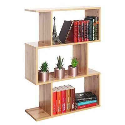 Abbildung von RICOO Regal 97 x 70 25 cm, Standregal in Eiche braun WM072 EW Spannplatte aus Holz, Büro Bücherregal, Wandregal klein, Regale &amp; Ablagen, schmales Regal, Bücherregale, kleines