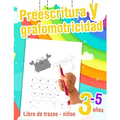 Abbildung von Preescritura y grafomotricidad Libro de trazos niños 3 5 años: actividades preescolares aprender a trazar para escribir