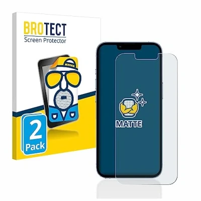 Abbildung von BROTECT Entspiegelungs Schutzfolie für Apple iPhone 13 Pro (2 Stück) Matte Displayschutz Folie, Anti Reflex, Fingerprint