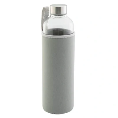 Abbildung von axentia Trinkflasche Trinkflasche, Glas, grau, ca. 1 l 132629