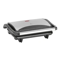 Abbildung von Tristar GR 2846 Kontaktgrill, Schwarz, Silber, Edelstahl, Rechteckig, Rost, 225 x 140 mm, Scharnier