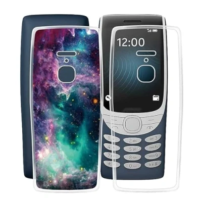 Abbildung von HGJTF für Nokia 8210 4G Hülle (2.8&quot;), 2 Stück Ultra Dünn Silikon Bumper Stoßfest Handyhülle Tasche, Transparent Weiche TPU Anti Kratzer Cover Schutzhülle Clear + WMA33