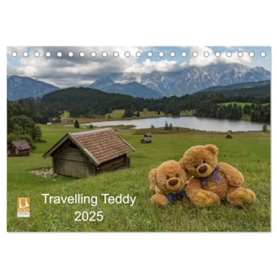 Abbildung von Travelling Teddy 2025 (Tischkalender DIN A5 quer), CALVENDO Monatskalender