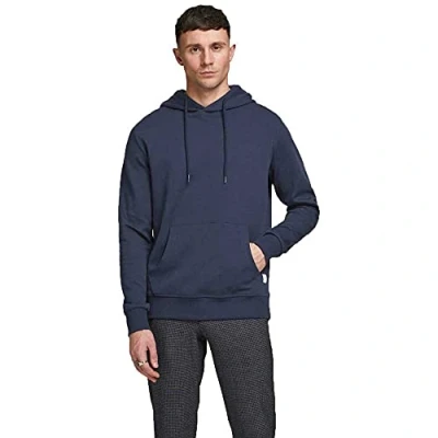 Abbildung von Jack &amp; Jones Jjebasic HOOD Kapuzenpullover, Herren, Größe: XL, Navy blazer