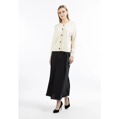 Abbildung von DREIMASTER Klassik Damen Cardigan mit Knöpfen XS/S / Elfenbein 80% Viskose 20% Nylon