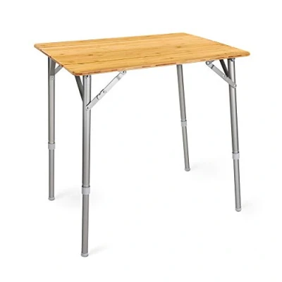 Abbildung von Navaris Campingtisch Bambus faltbar bis 30kg höhenverstellbar (1 St)