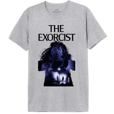 Abbildung von The Exorcist Herren Meexormts010 T Shirt, Grau meliert, XL