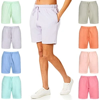 Abbildung von Light and Shade Damen Soft Touch Loungewear Jogginghose Jogger Kurze Hose, Lavendel,S