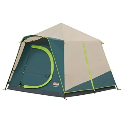 Abbildung von Coleman Polygon 5, großes 5 Personen Zelt mit 360 Sicht, Mann Familienzelt, stabile Stahlstangenkonstruktion, leicht aufzubauen, 100% wasserdichtes Campingzelt, braun, Einheitsgröße
