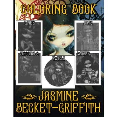 Abbildung von Jasmine Dots Lines Waves Swirls Diagonals Coloring Book: A Colouring The Color Wonder Becket Spirographic Griffith Spirograph Small Adults Books For Men And Women