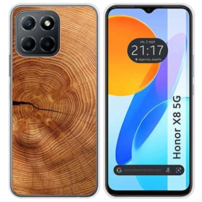 Abbildung von Hülle Silikon fur Huawei Honor X8 5G Design Holz 04 Muster