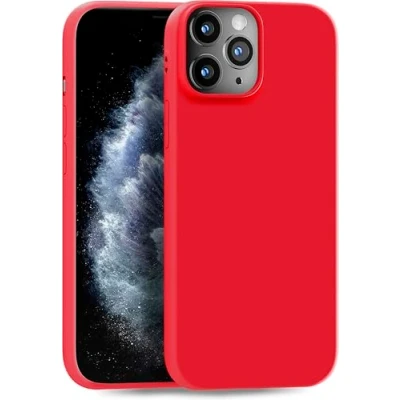 Abbildung von MyGadget Hülle kompatibel mit iPhone 11 Pro Max robuste Schutzhülle TPU Case Slim Silikonhülle Back Cover Kratzfest Handyhülle matt Rot