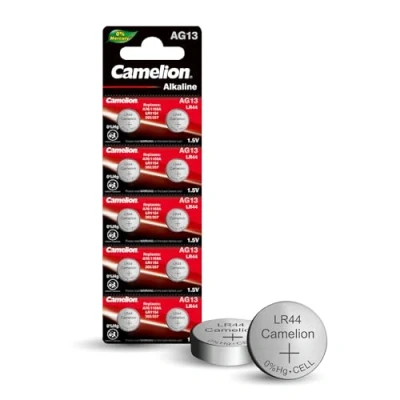 Abbildung von Camelion AG13 / LR44 A76 Knopfzelle Alkaline Alkali Batterie, 10 er Pack, Lange Haltbarkeit (Haltbarkeitsdatum markiert)