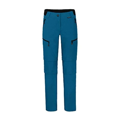 Abbildung von Bergson Zip Off Hose PORI Doppel ZIPP mit T Damen Wanderhose, robust elastisch, Kurzgrößen, Saphir blau
