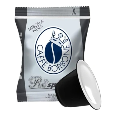 Abbildung von Caffè Borbone Respresso, Schwarze Kaffeemischung 100 Kapseln Kompatibel mit Nespresso®* Haushalts Espressomaschinen