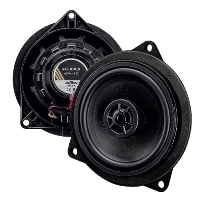 Abbildung von AXTON ATS B101X 2 Wege 10 cm Koaxial System, Autolautsprecher kompatibel mit BMW Fahrzeugen, passgenaues Soundsystem für Türen und Seitenverkleidung, 60 W RMS, 1 Paar
