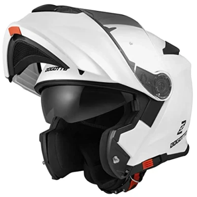 Abbildung von Bogotto V271 Motorrad Klapphelm, weiß, XS