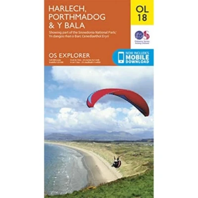 Abbildung von Ordnance Survey GB Blatt OL18: Porthmadog &amp; Bala / Y (OS Explorer)