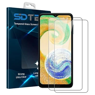 Abbildung von SDTEK *2 Pack Schutzglas Kompatibel mit Samsung Galaxy A04s, Glas Glasfolie Hartglas Folie Tempered Glass Screen Protector Schutzfolie Displayschutzglas