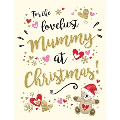 Abbildung von Moderne Weihnachtskarte „Mummy“ 20,3 x 15,2 cm Piccadilly Greetings
