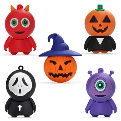 Abbildung von LEIZHAN 16GB USB Stick High Speed Silikon Halloween Cartoon Flash Memory Pen Drive Laptop Computer PC Windows(16GB,Halloween)