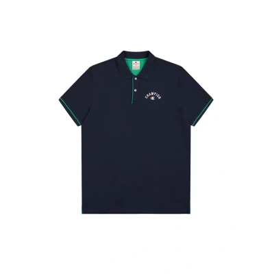 Abbildung von Champion Herren Legacy Retro Sport Polo Color Block S/S Polohemd, Marineblau/Elektroblau/Rot, Medium
