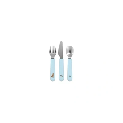 Abbildung von Mepal 3 teiliges Kinderbesteck Set Mio Little Dutch Forest Friends Messer, Gabel &amp; Löffel Ab 12 Monate Rostfreier Edelstahl, Kunststoff