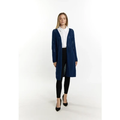 Abbildung von Dreimaster Strickjacke, Damen, Größe: XS/S, Blau grau