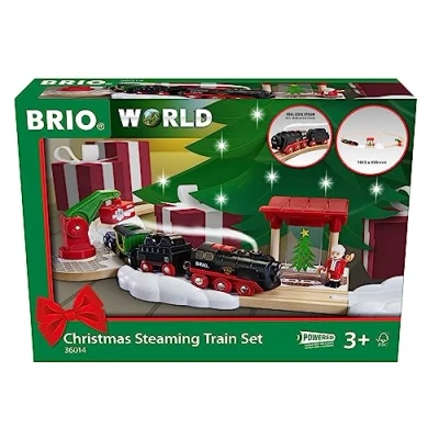 Abbildung von BRIO® Spielzeug Eisenbahn WORLD, Batterie Dampflok Weihnachts Set, (Set), FSC® schützt Wald weltweit