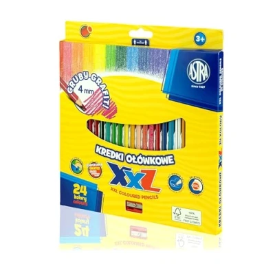Abbildung von Bleistift 24 Farben XXL Graphit 4 mm Astra