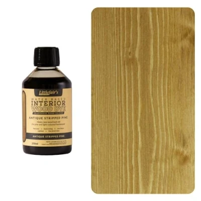 Abbildung von Littlefair&#039;s Holzlasur 250ml Innen Holz Lasur Für Natürliche Holzmaserung Wasserbasierte Wood Stain Schnell Trocknend &amp; Umweltfreundlich Farbe: Antike, abisolierte Kiefer