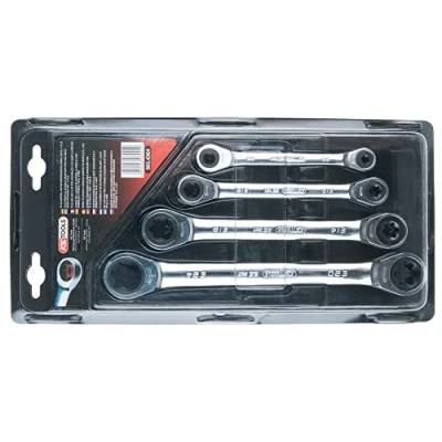 Abbildung von KS TOOLS 503.4364 Ratschen Doppelringschlüsselsatz 72 E24, E6 Chrom Vanadium Stahl