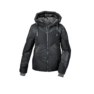 Abbildung von killtec Damen Skijacke/Funktionsjacke in Daunenoptik mit abzippbarem Schneefang KSW 100 WMN SKI QLTD JCKT, schwarz, 38, 42036 000