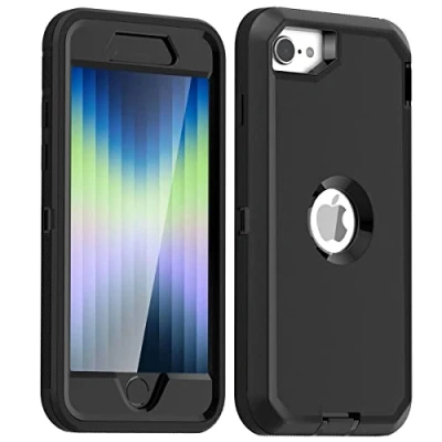 Abbildung von AICase Schutzhülle für iPhone SE 2020/iPhone 8/7, stoßfest, Apple 7/8 (schwarz)