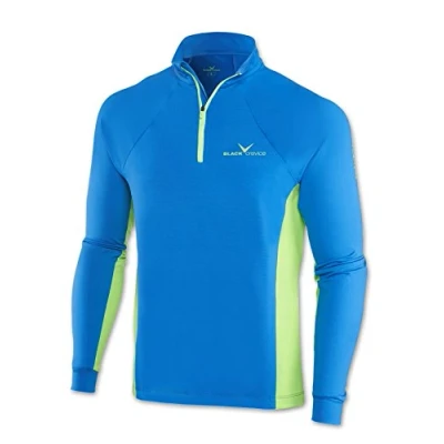 Abbildung von Black Crevice Herren Skirolli Zipper Shirt, blau/grün, S