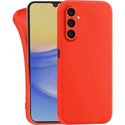 Abbildung von MyGadget Hülle für Samsung Galaxy A13 5G A04s robuste Silikon Schutzhülle TPU Case Slim Silikonhülle Back Cover Kratzfest Handyhülle Matt Orange