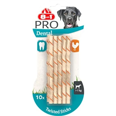 Abbildung von 8in1 Delights Pro Dental Twisted Sticks gesunder Kausnack zur Zahnpfle...