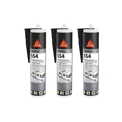 Abbildung von 3 x Sikaflex 554 Caravan weiß 300ml STP Klebstoff Industrie