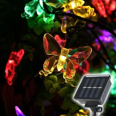 Abbildung von Salcar LED Solarleuchte Solarleuchten Garten Schmetterlinge Lichterkette