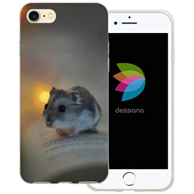 Abbildung von dessana Hamster transparente Schutzhülle Handy Case Cover Tasche passend für Apple iPhone 8 Zwerghamster