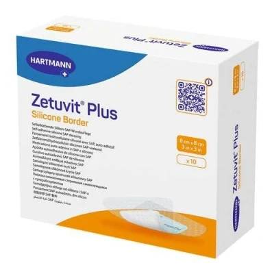 Abbildung von Zetuvit Plus Silicone Border 8x8 cm 10 St