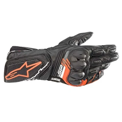 Abbildung von Alpinestars SP 8 V3 Leather Gloves Black/Red Fluorescent 3XL Motorradhandschuhe