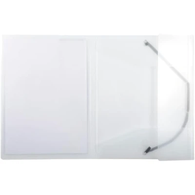 Abbildung von Exacompta 25 x Eckspannmappe Kreacover A4 PP 500my transparent weiß