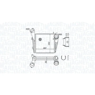 Abbildung von MAGNETI MARELLI 351319204400 Ladeluftkühler AUDI: Q7, VOLKSWAGEN: Touareg I, II, PORSCHE: Cayenne