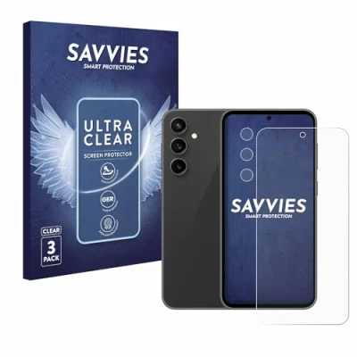 Abbildung von Savvies 6 Stück Schutzfolie für Samsung Galaxy S23 FE (Display+Kamera) Displayschutz Folie Ultra Transparent