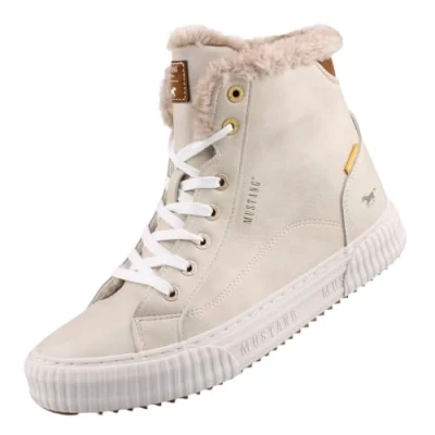 Abbildung von Mustang Sneaker high, Damen, Größe: 36, Beige Schuhe