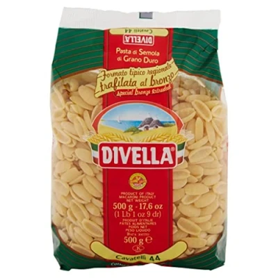 Abbildung von 10x Divella Cavatelli N. 44 Hartweizengrieß Pasta Italienische Nudeln 500g Packung + Italian Gourmet Polpa di Pomodoro 400g Dose