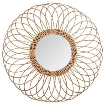 Abbildung von Atmosphera Spiegel &#039;Rosace&#039; Rattan D 58 cm Beige